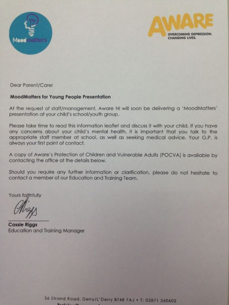 Letter to Parents