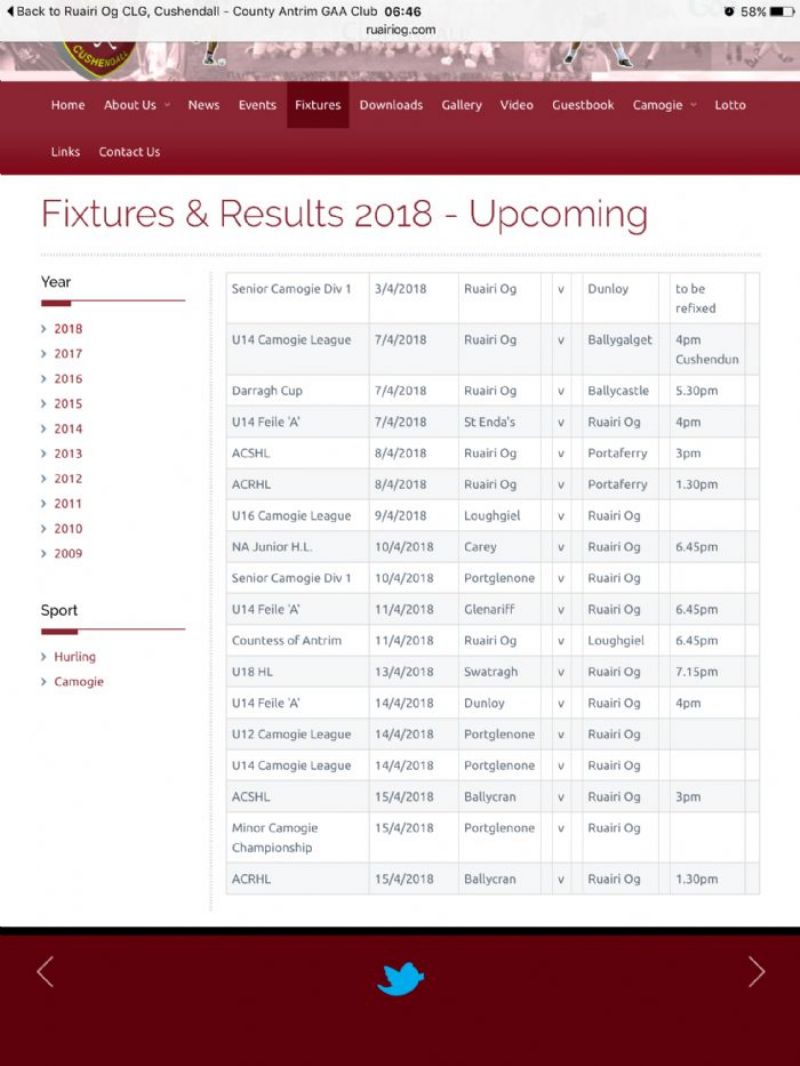 Fixtures Section